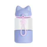 300ml Glass Water Bottle Fox-shape Silicone Drinking Water For Bottle Child Animal Tumbler Bottles Coffee Keep Tea